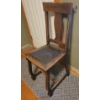 Image 3 : Mismatched Chair Pair - Antique Oak Queen Anne Parlour Chair w/ Red IKEA STEFAN 30T