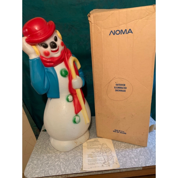 Vintage Snowman Blowmold with original box