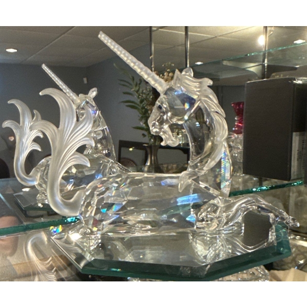 Vintage Swarovski Crystal Unicorn 5x4.5