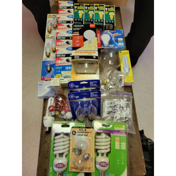 Large variety of  new lightbulbs in all shapes and sizes