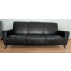 Image 6 : Vintage Genuine Leather 3 Seat Sofa w/ Chrome Legs 