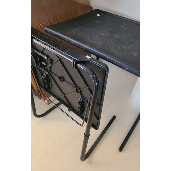 Pair of Table-Mate Folding/ Adjustable Height "TV Tables" 21 W, 16 D,  28 T