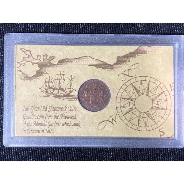 1808 East India Company Copper Coin Recovered from the Shipwreck Of The Admiral Gardner