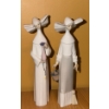 Image 1 : Lladro Figurines: Nun Holding Vase 10.5 T, Holding Mop and Bucket 10 T