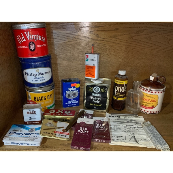 Assorted Smokers Collection - Cigars Tins Cigg Rolling Device & More