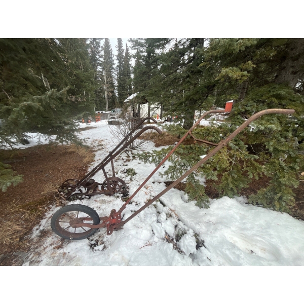 2 antique hand ploughs in working condition