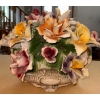 Image 1 : Capodimonte Porcelain Floral Arrangement / Center Piece 14T