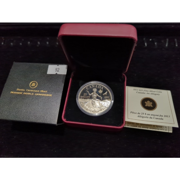 RCM 2013 Canada: An Allegory Fine Silver 99.99 Coin 31.39g