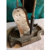 Image 4 : Vintage Cast Iron Fireplace tool collection with cast iron pot 