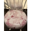 Image 4 : Set of 4 Lovely Stools/Chairs w/ Oriental Print on Canvas & Table - 36T Each, Table is 36W, 28T 