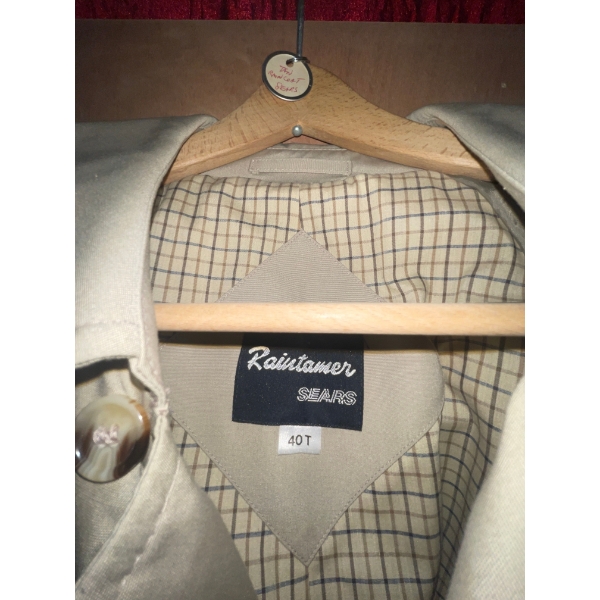 Vintage Outerwear Ladies Size L Grey Suede Trench w/ Belt  & Khaki Trench w/ Belt