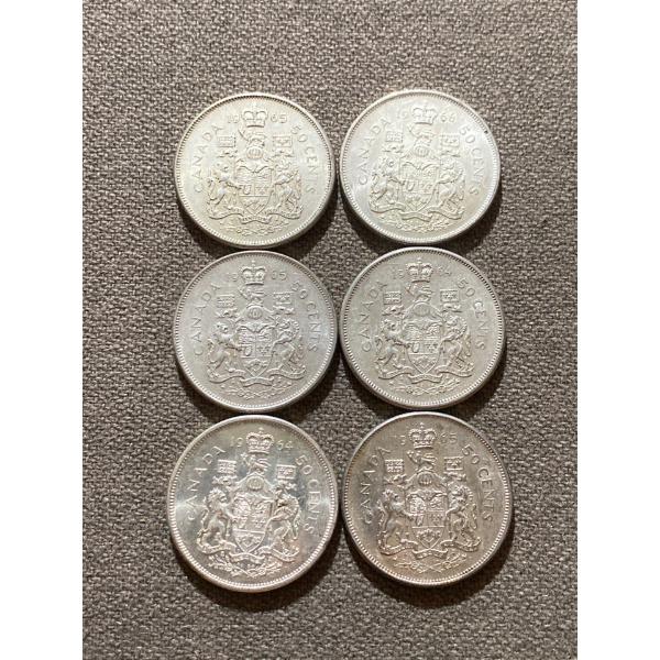 Canadian 50-cent Pieces 11.66 g Silver (.800)