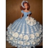 Image 1 : Vintage Barbie w/ Handmade Crochet Gown 14T Blue/White 