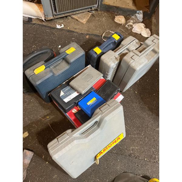 Two air nails, and a black and decker sander