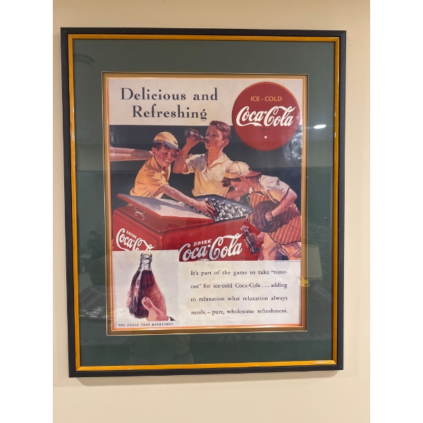 'Delicious and Refreshing' Coca-Cola Framed Poster - 34x42