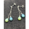 Image 1 : Dangly Coloured Beaded Earrings