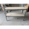 Image 1 : Two-Tier Steel Frame Shelving Unit With Particle Board Shelves