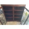Image 2 : Antique Wooden Display Cabinet w/ 4 Shelves and Ornamental Glass Doors 40 W, 12 D, 48 T