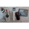Image 8 : Hand Carved Elastic Shooting Gun w/ Target Practise Belt Buckles Desk Clock & More