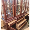 Image 16 : Buffet & Hutch Set With Collector Plates, Mirrored Curio, and Lighting