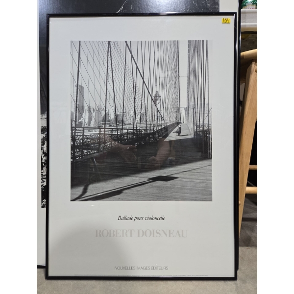 Framed Robert Doisneau Wall Hanging 18" X 30"