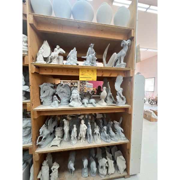 ceramic green ware all contents on shelf Lot 