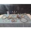 Image 1 : Silver Tableware: Candelabra, Trays, Gravy Boat