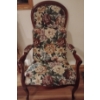 Image 2 : Upholstered Mahogany Accent Chair 24x25x44 Floral Print 