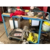 Image 1 : blue rolling shop cart with contents
