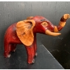 Image 3 :  Vintage Tik-Tak Wind Up Acrobat Toy w/ Lovely Hand Painted Wooden Elephant (Slight Chipping, 16L)