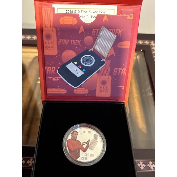 2016 $10 Star Trek™ Crew: Scotty - Pure Silver Coloured Coin