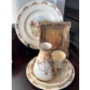 Image 1 : Royal Doulton's - 'Bunnykins' China w/ Antique Portrait In Gold Gilt Frame 4T