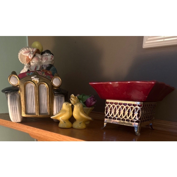Assorted Vintage Style Shelf Decor Candle Holder & More 6.5"Tall