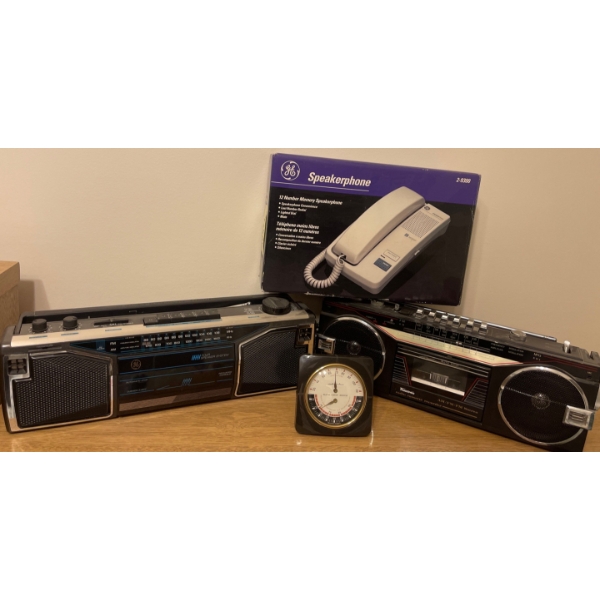 Ghetto Blaster Duo Panasonic TCR41A + GE 35622A New Cordless Phone & More