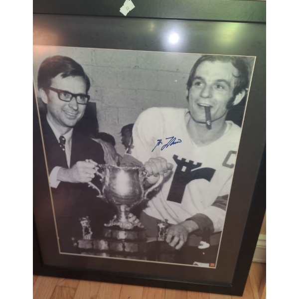 Guy Lafleur Autographed Poster 22 X 26, Framed Under Glass