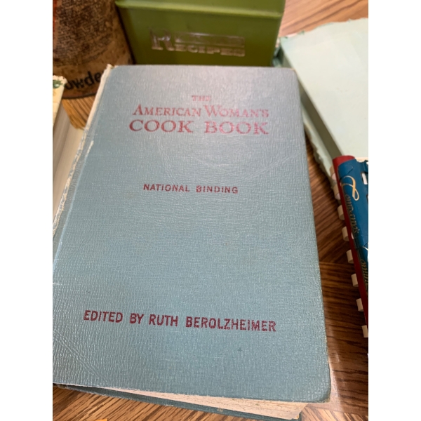 Huge Lot Vintage and Modern Cookbooks, Recipe Cards, and Storage Box