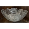 Image 3 : Clear Pressed Glass Scalloped Bowl with Ornate Pattern