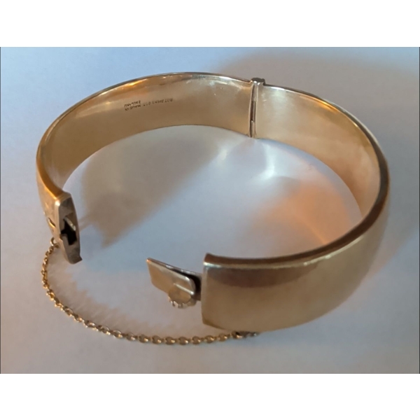 Stunning Stamped 9 CT BIRKS Hinged Bangle Bracelet 19.57g 