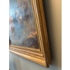 Image 10 :  F. Briggs, 1801, Antique Guernsey Cow & Milkmaid Oil on Canvas  w/ Golden Frame - 38.5x49