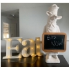 Image 1 : Fleur De Lis Resin Pig w/ LED Kitchen Sign 26T