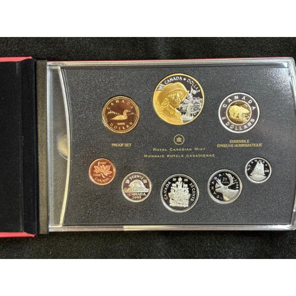 2008 Silver Proof Set - Loon / Quebec City (gold-plated) / Bear 1.695 toz