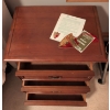 Image 4 : Gibbard Solid Cherry Side Table with 3 Drawers 24x17x24 Inches