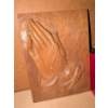 Image 7 : Religious Reads w/ 3D Carved Praying Hand Plaque & Unique Bone Cross Necklace 