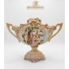 Image 2 :  Vintage Decorative Centerpiece Is A Capodimonte Porcelain Bowl 9''INCHES HEIGHT