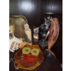 Image 5 : Decorative Owl Collection #1 - Wood Carvings, Solid Brass Plate, Owl Globe 