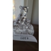 Image 4 : Vintage Cristal D'arques Lead Crystal Lion & Lioness w Club Figurines 