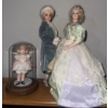 Image 1 : Vintage Bisque Doll Under Glass Dome w/ Dancing Dolls 10T