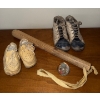 Image 1 : Sentimental Antique Keepsakes - Baby Shoes Tball Bat & more