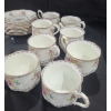 Image 5 : Royal Albert "Petit Point" Pattern Teaset: Teapot, Teacups, Plates, Cream & Sugar, Serving Dishes