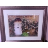 Image 3 : Two Framed Art Prints: Floral Cottage Scene and Garden Gazebo